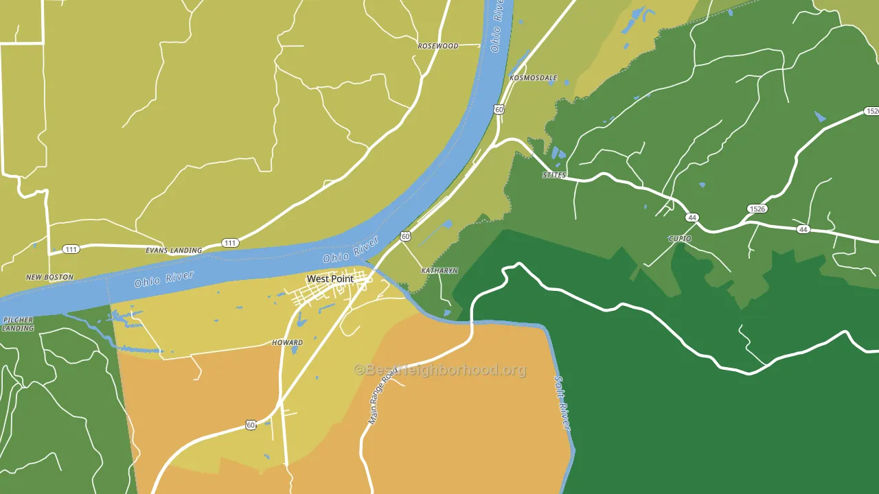 40177, KY block-group voter-turnout map