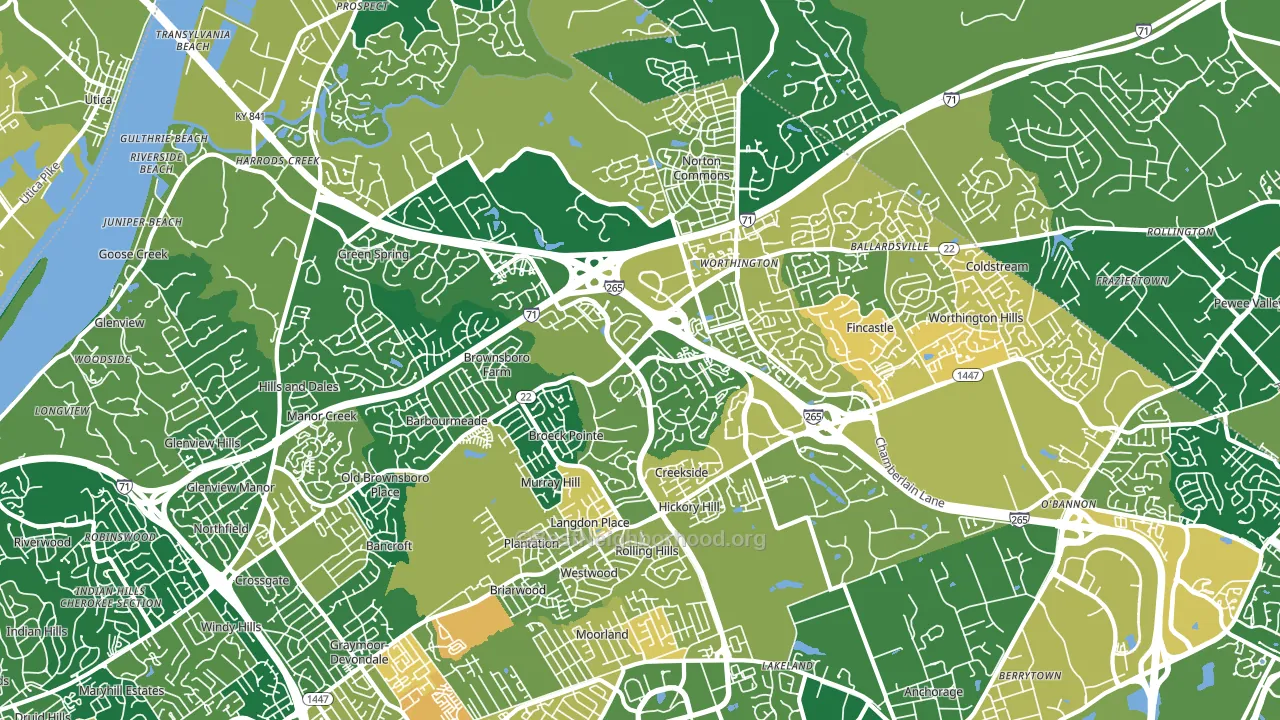 40241, KY block-group voter-turnout map