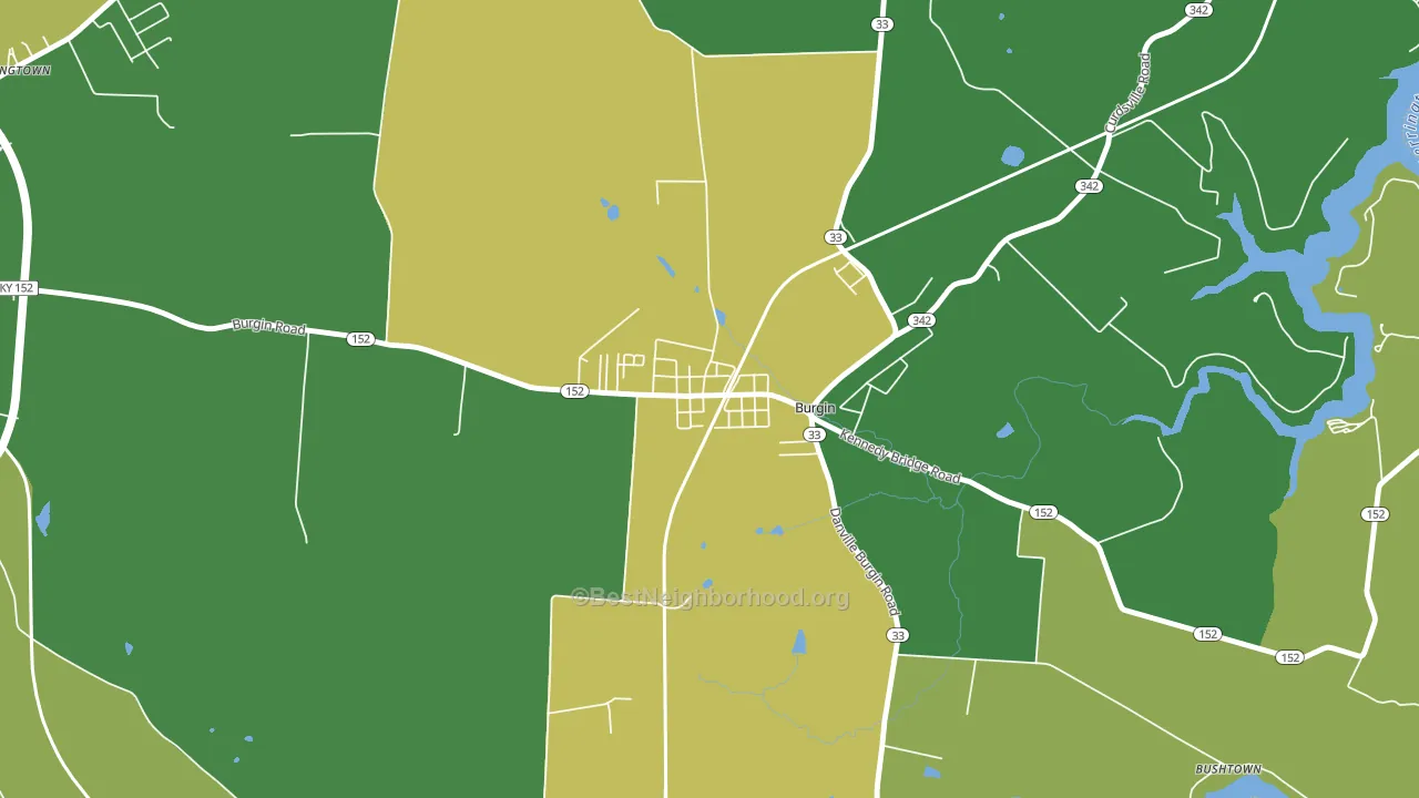 40310, KY block-group voter-turnout map