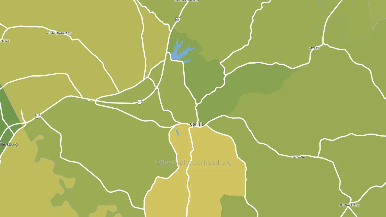 40311, KY block-group voter-turnout map