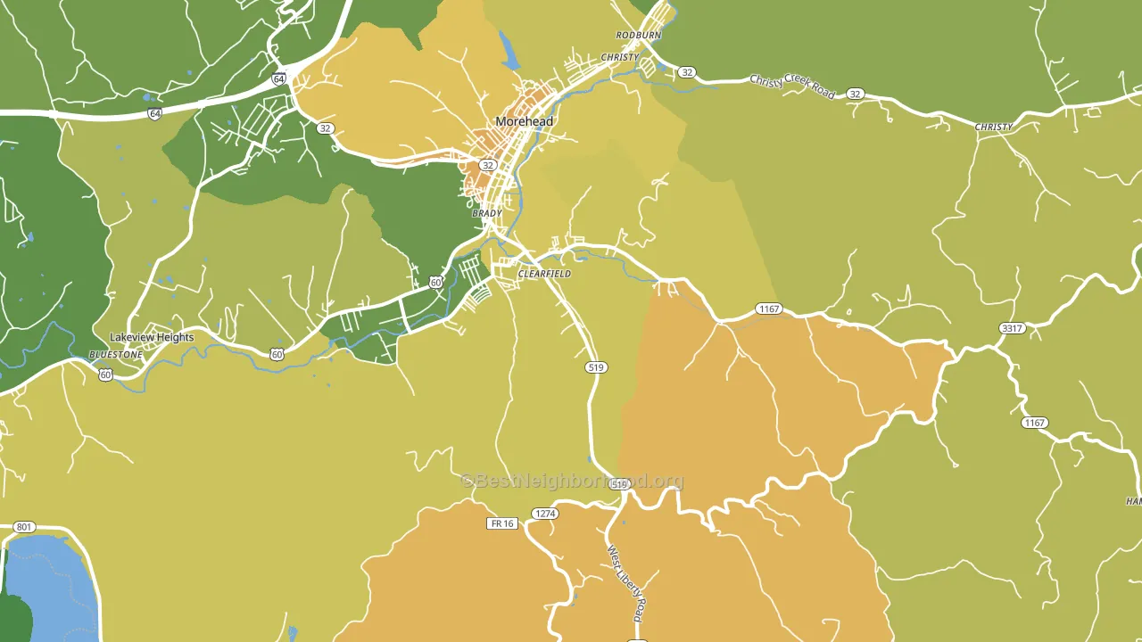 40313, KY block-group voter-turnout map