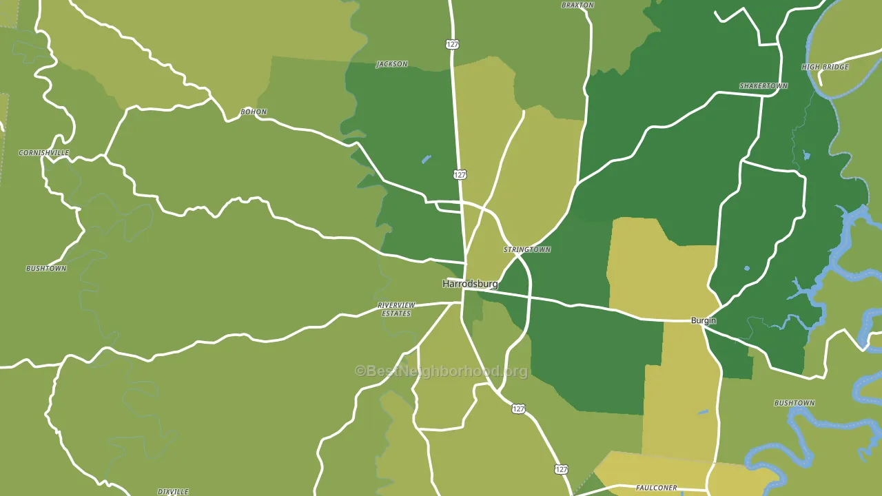 40330, KY block-group voter-turnout map