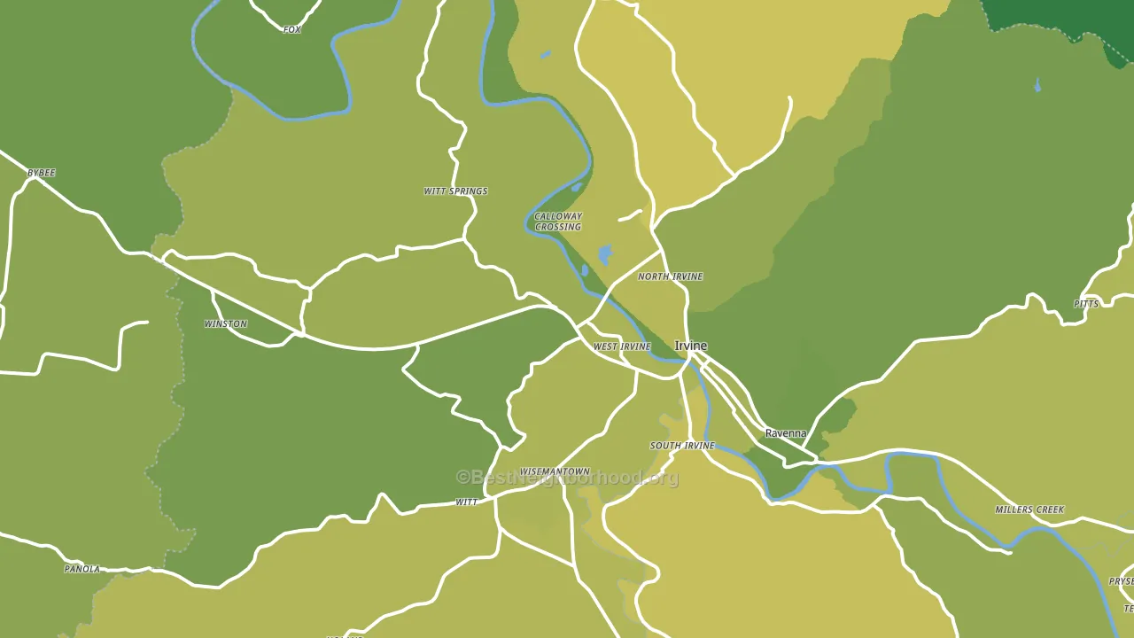 40336, KY block-group voter-turnout map