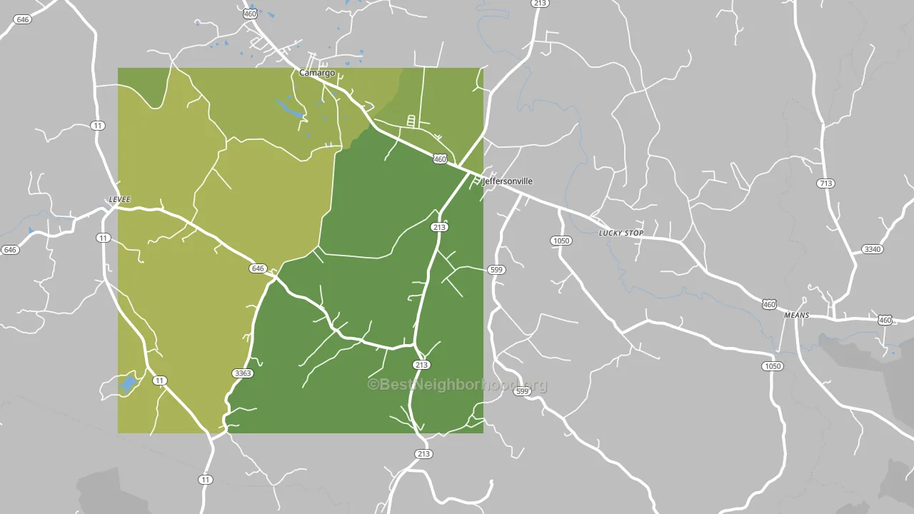 40337, KY block-group voter-turnout map