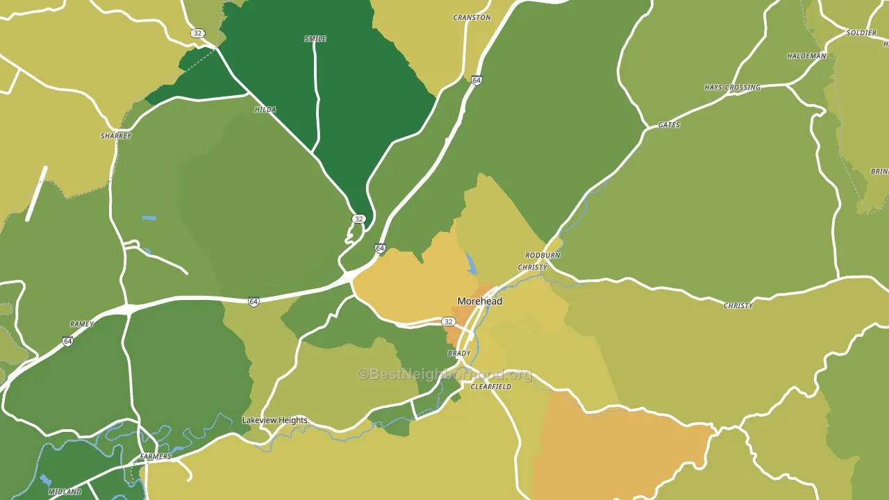 40351, KY block-group voter-turnout map