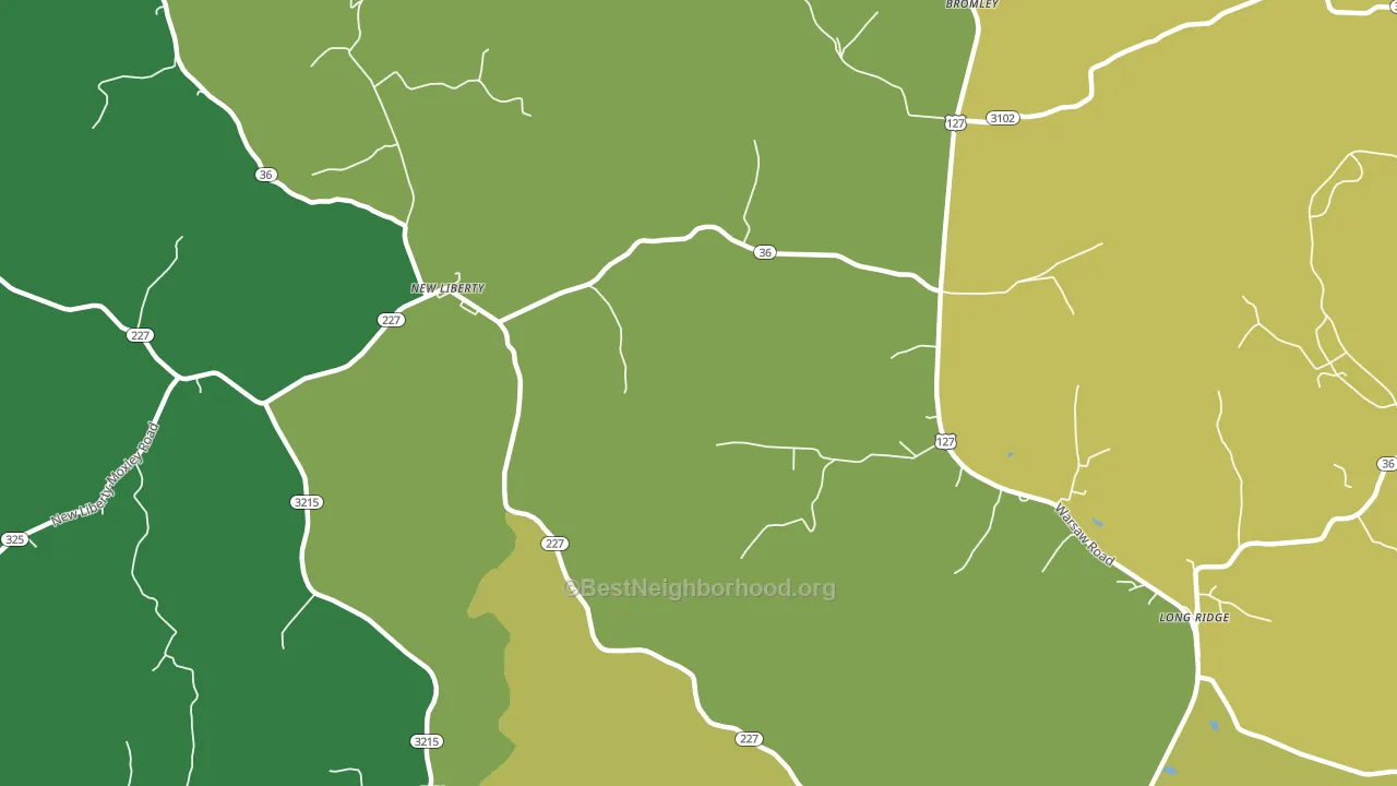 40355, KY block-group voter-turnout map