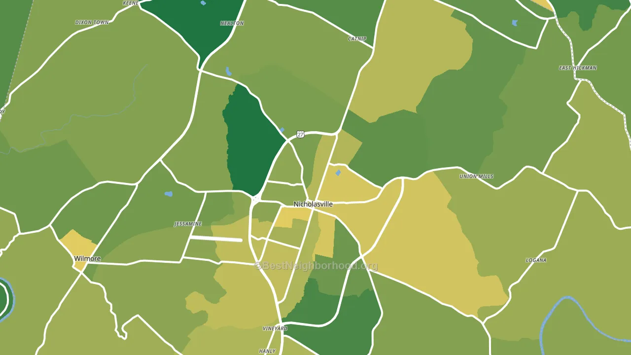 40356, KY block-group voter-turnout map