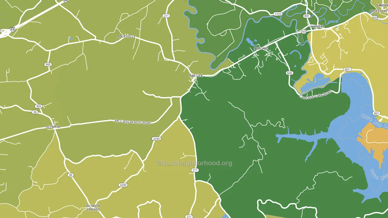 40371, KY block-group voter-turnout map