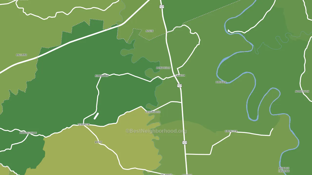 40372, KY block-group voter-turnout map
