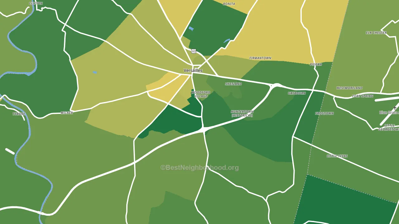 40383, KY block-group voter-turnout map