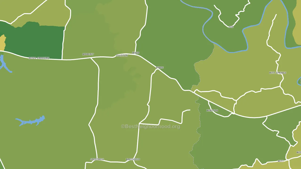 40385, KY block-group voter-turnout map