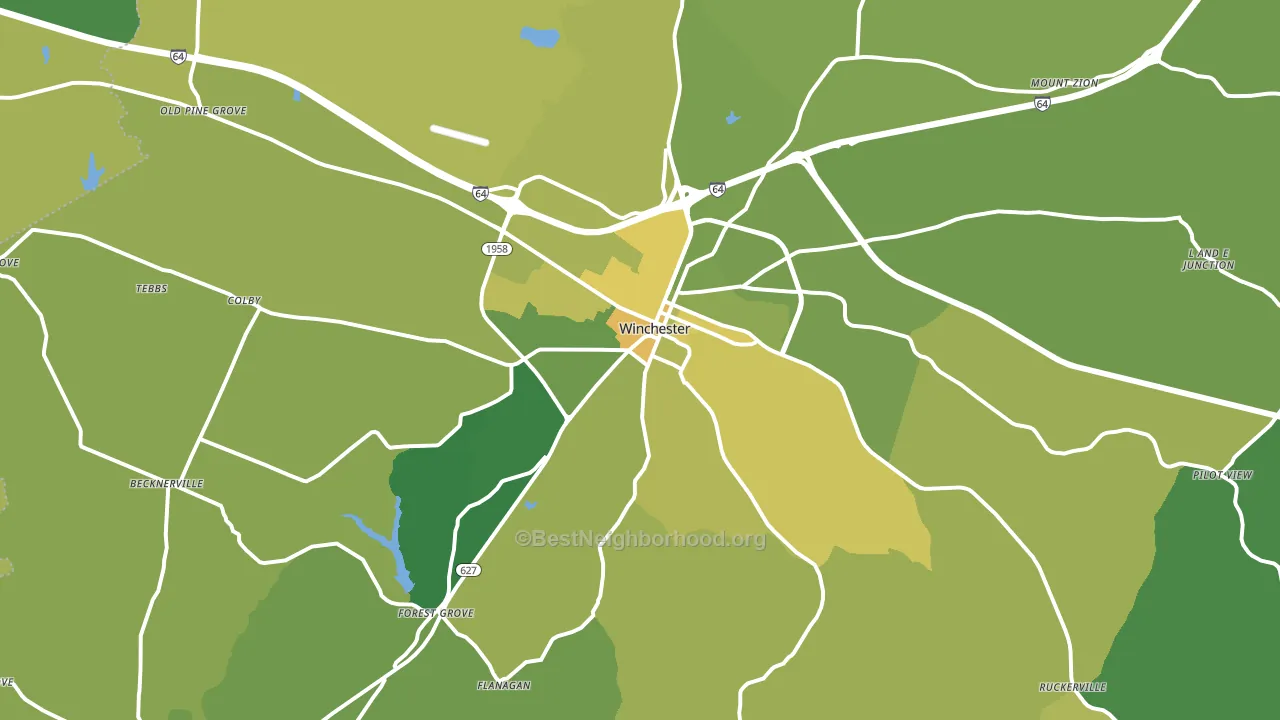 40391, KY block-group voter-turnout map