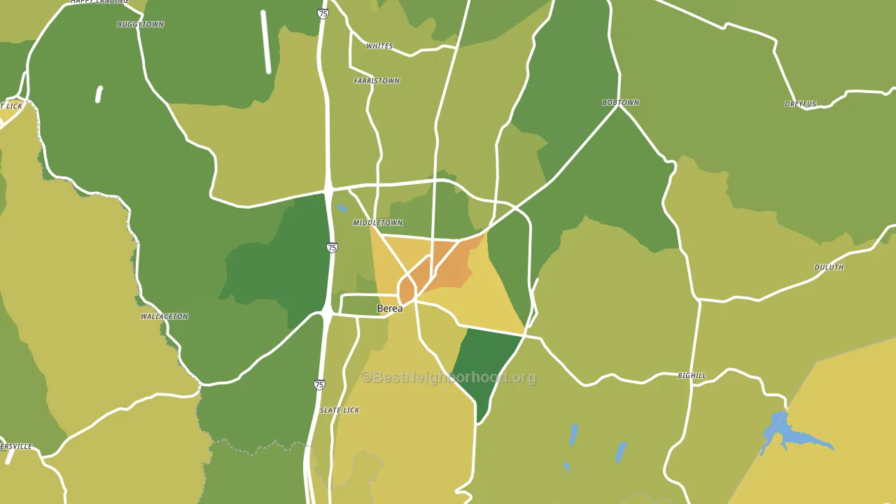 40403, KY block-group voter-turnout map