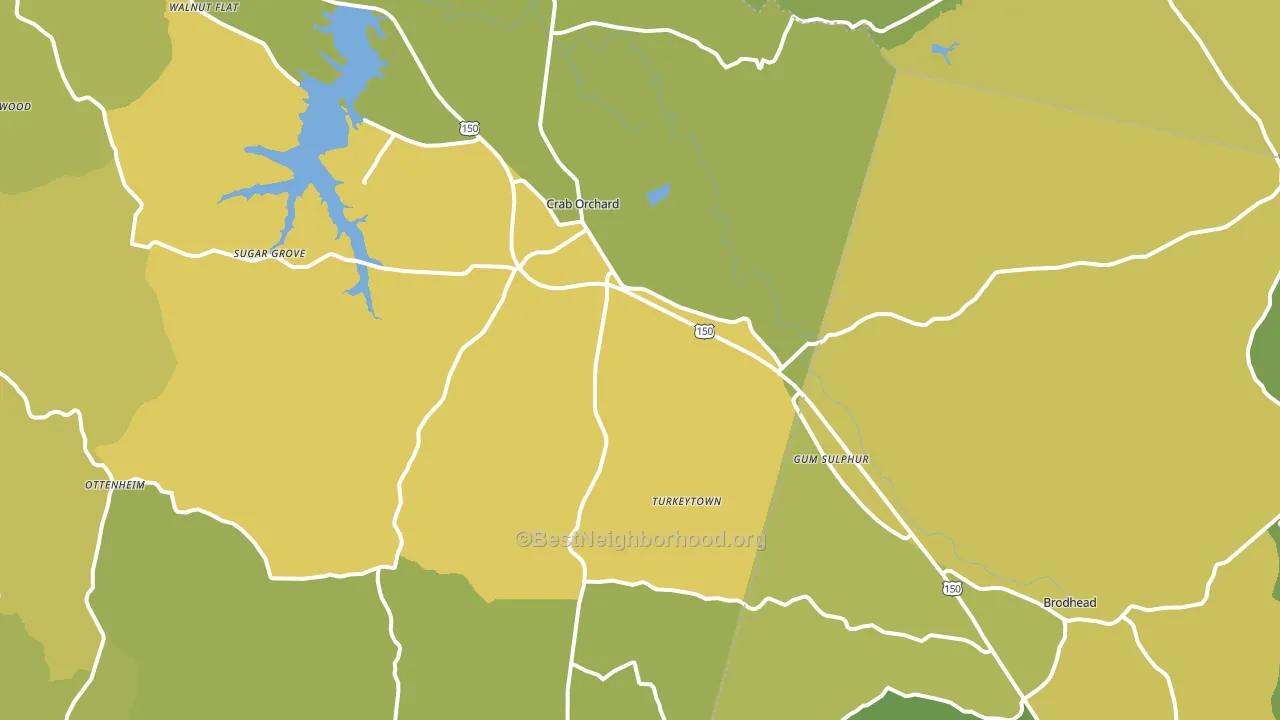 40419, KY block-group voter-turnout map