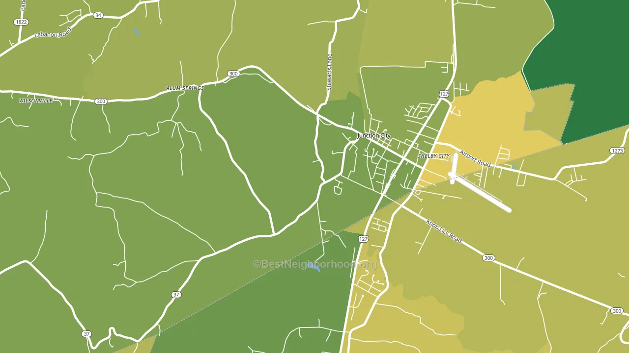 40440, KY block-group voter-turnout map