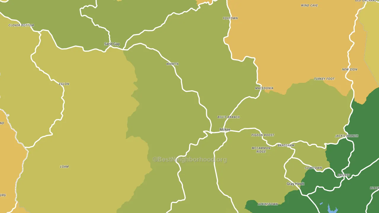 40447, KY block-group voter-turnout map