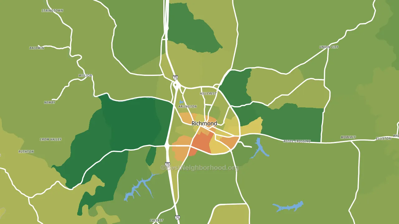 40475, KY block-group voter-turnout map