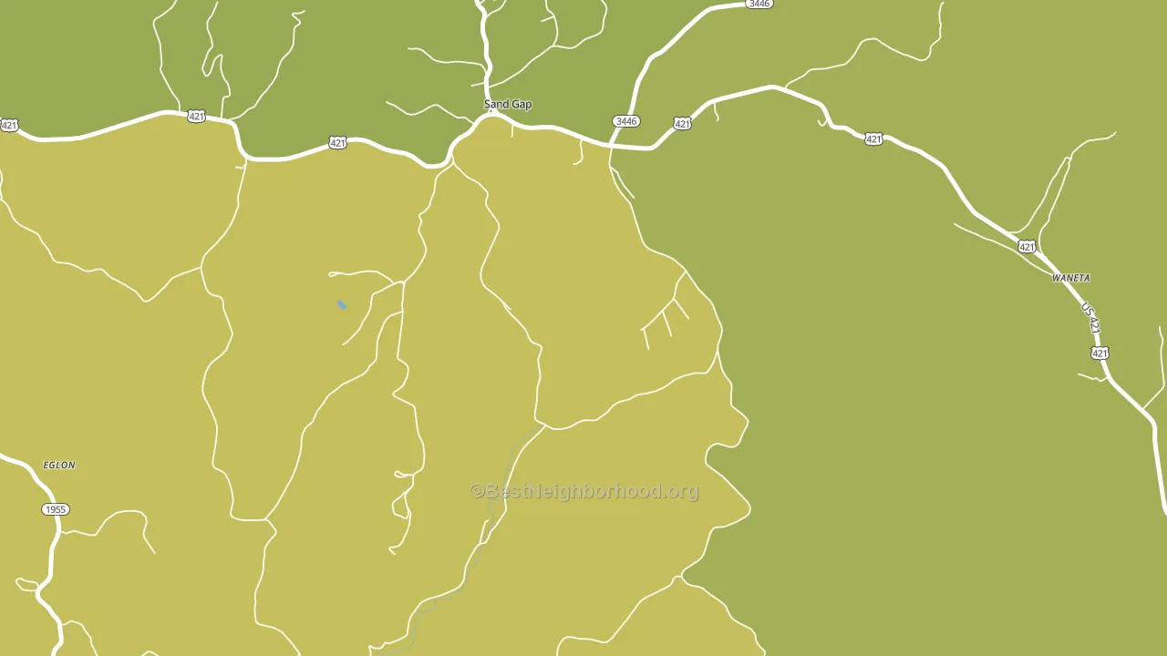 40481, KY block-group voter-turnout map