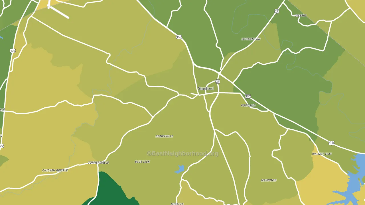 40484, KY block-group voter-turnout map