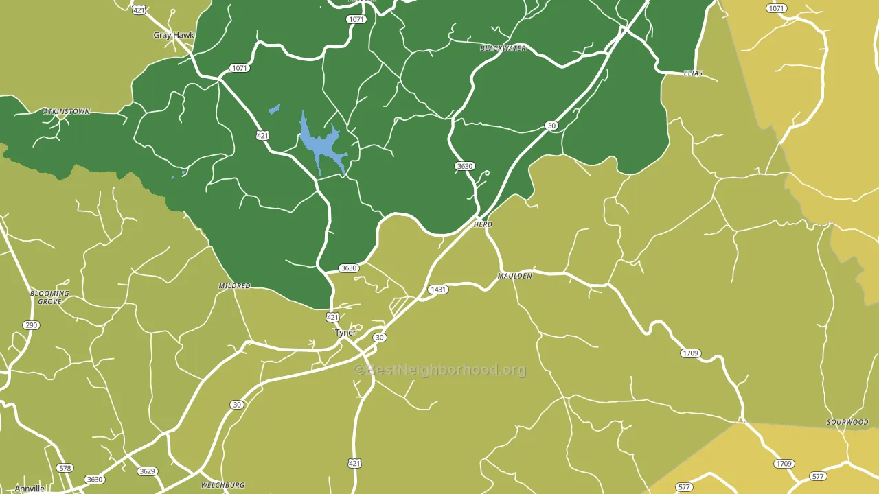 40486, KY block-group voter-turnout map