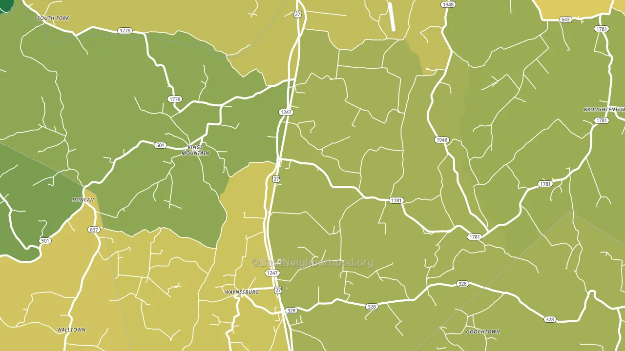 40489, KY block-group voter-turnout map