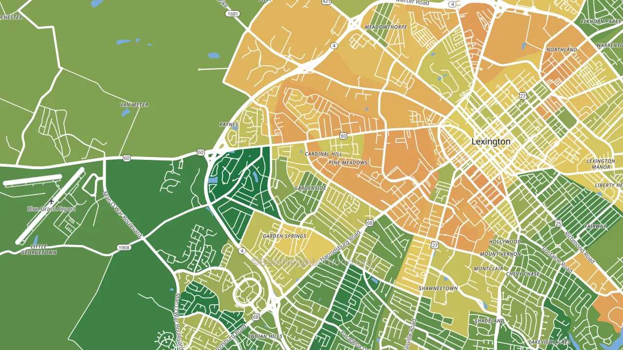 40504, KY block-group voter-turnout map