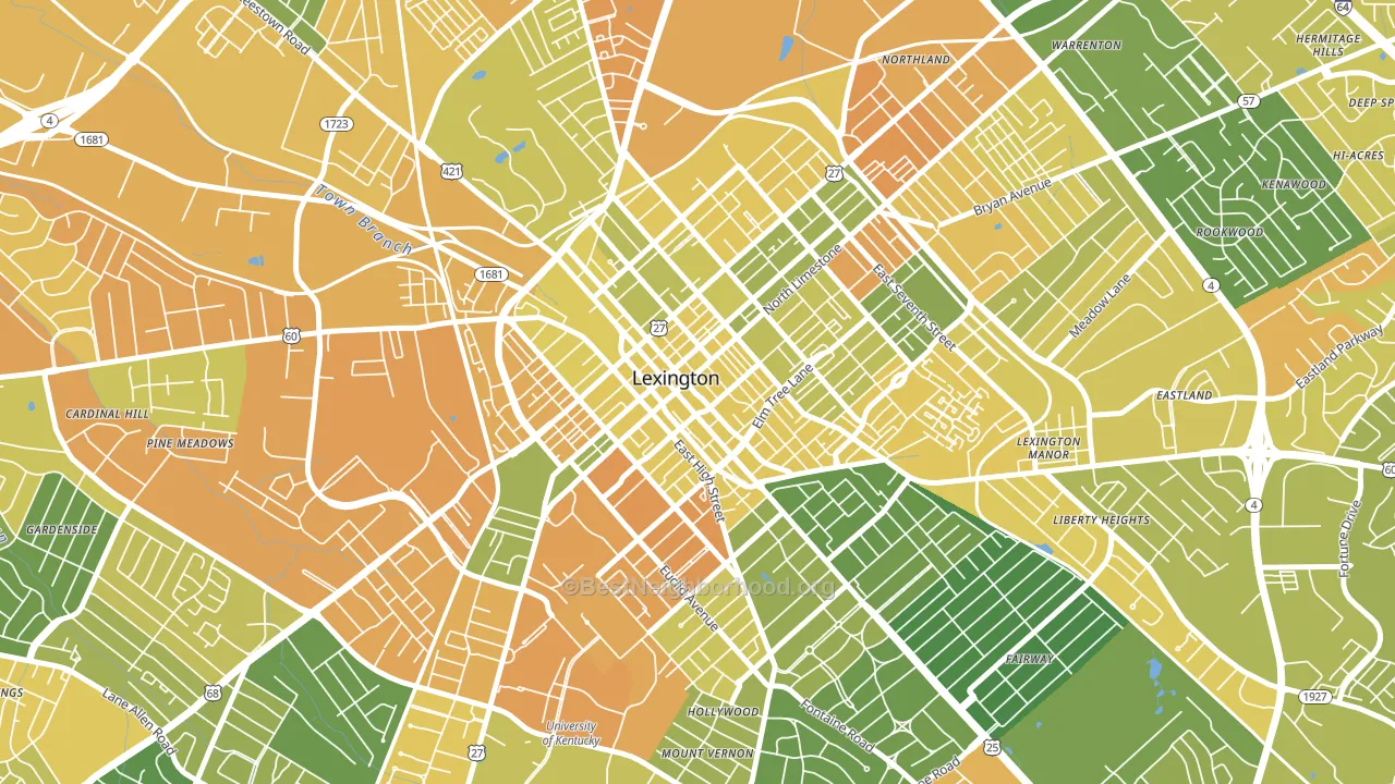 40507, KY block-group voter-turnout map