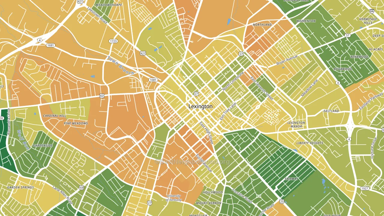 40508, KY block-group voter-turnout map
