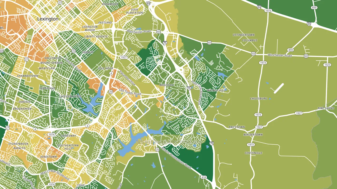 40509, KY block-group voter-turnout map