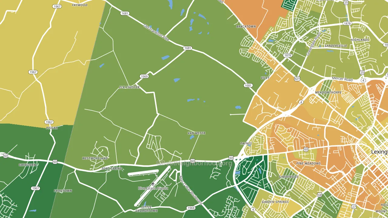 40510, KY block-group voter-turnout map