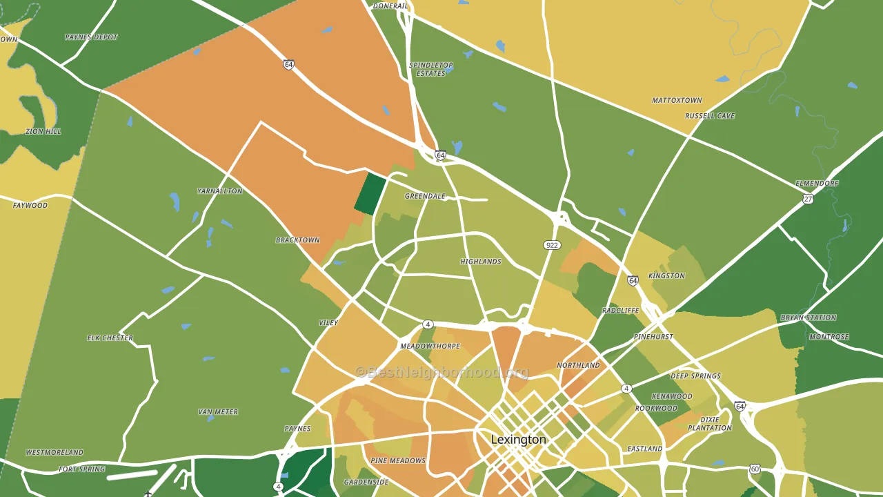 40511, KY block-group voter-turnout map