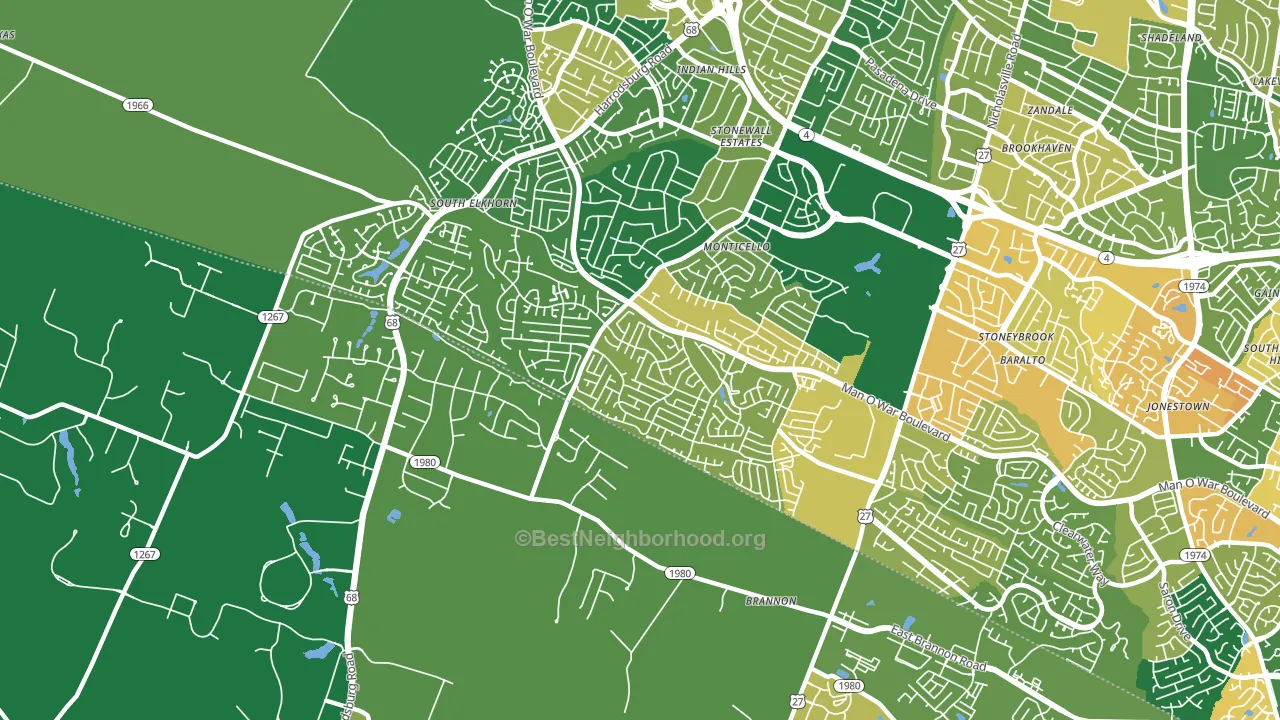 40514, KY block-group voter-turnout map