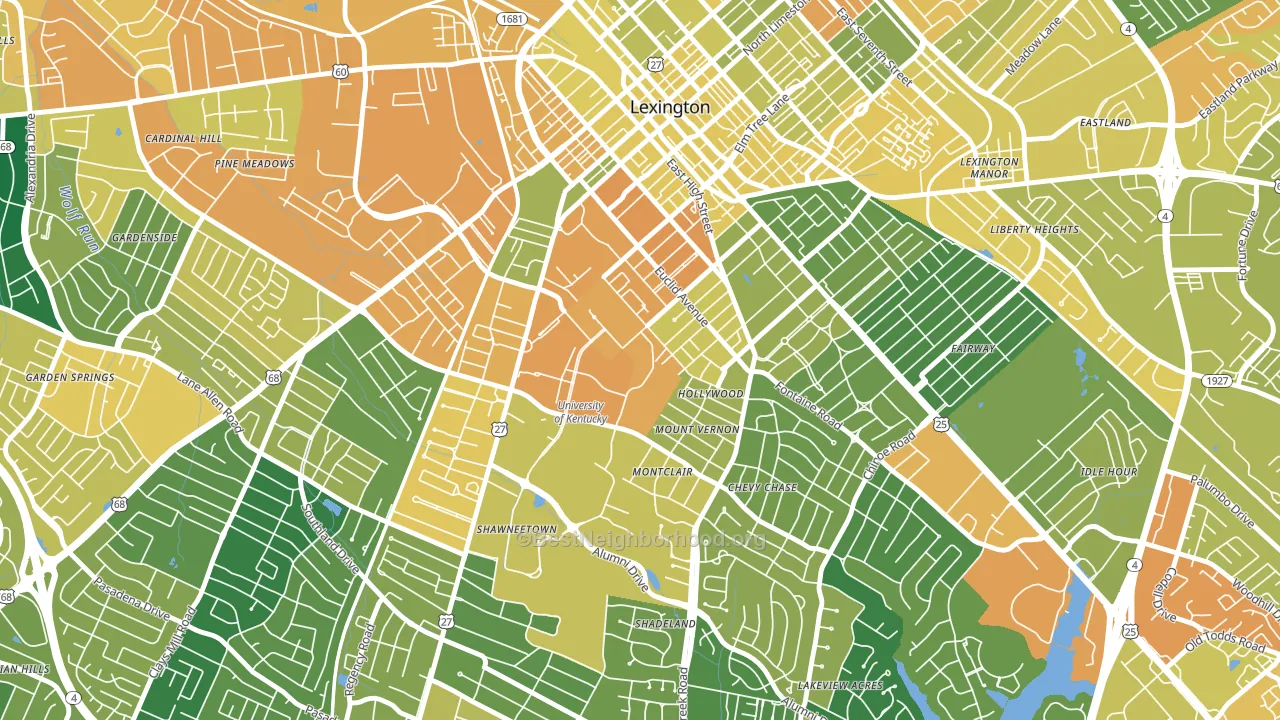 40526, KY block-group voter-turnout map
