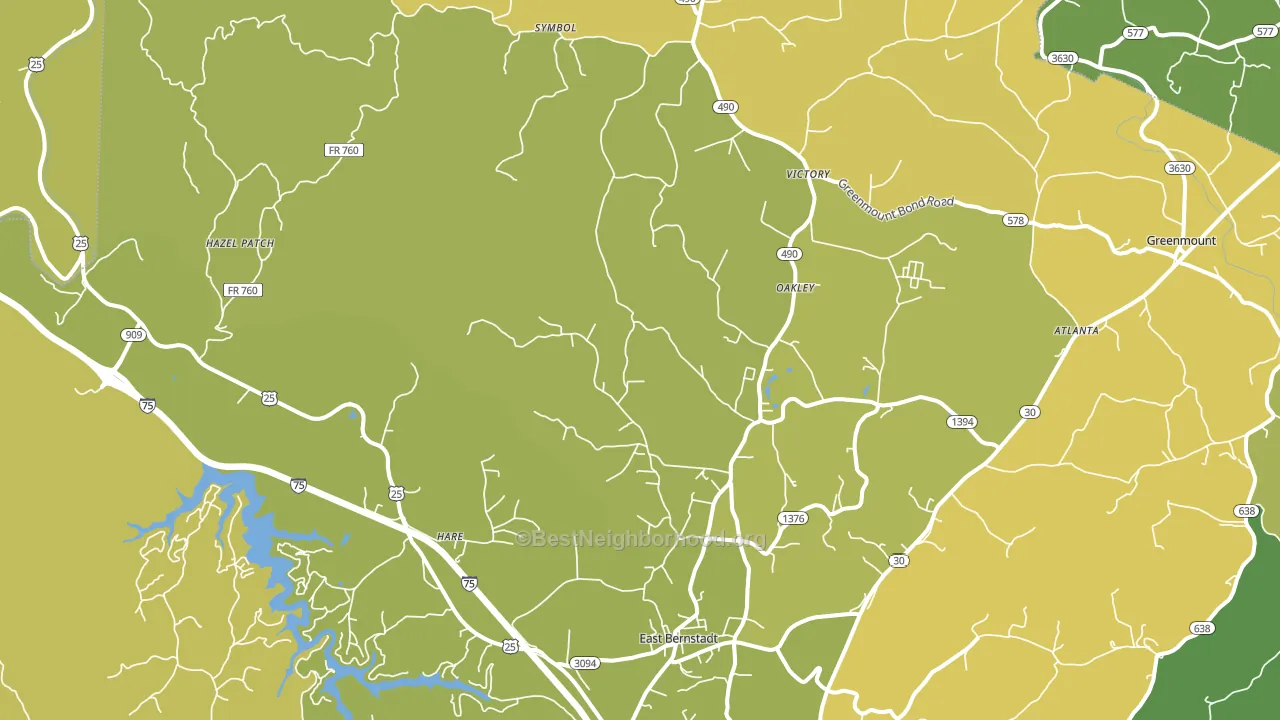 40729, KY block-group voter-turnout map