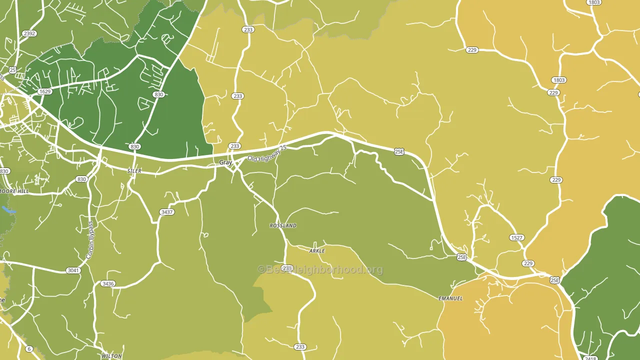 40734, KY block-group voter-turnout map