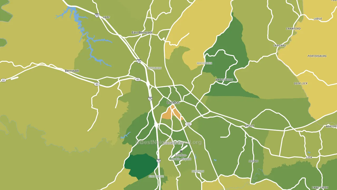 40741, KY block-group voter-turnout map