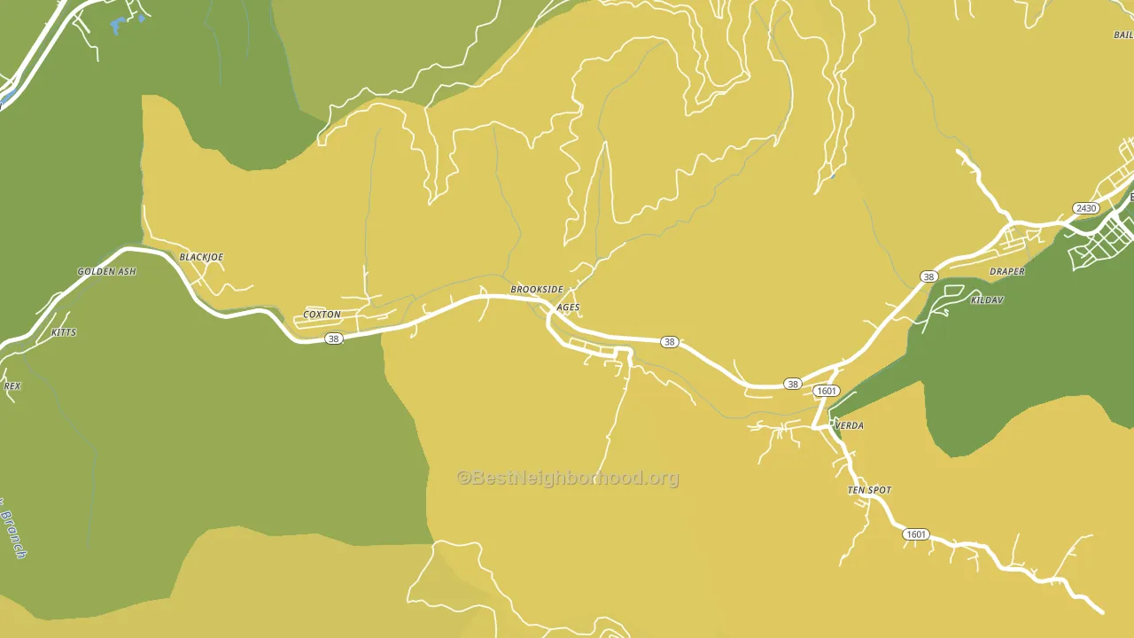 40801, KY block-group voter-turnout map