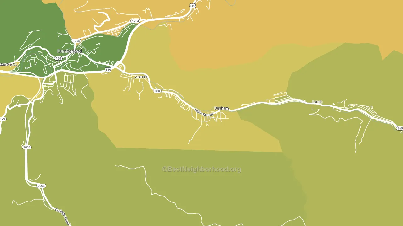 40807, KY block-group voter-turnout map