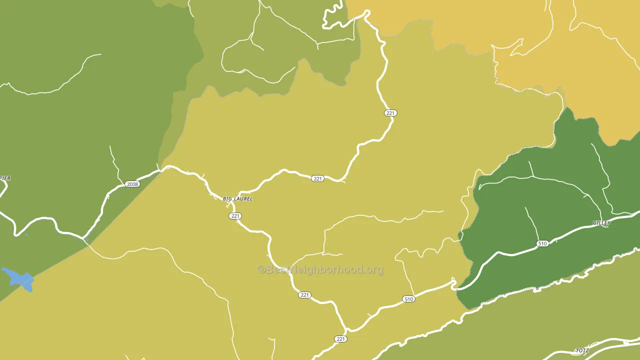 40808, KY block-group voter-turnout map