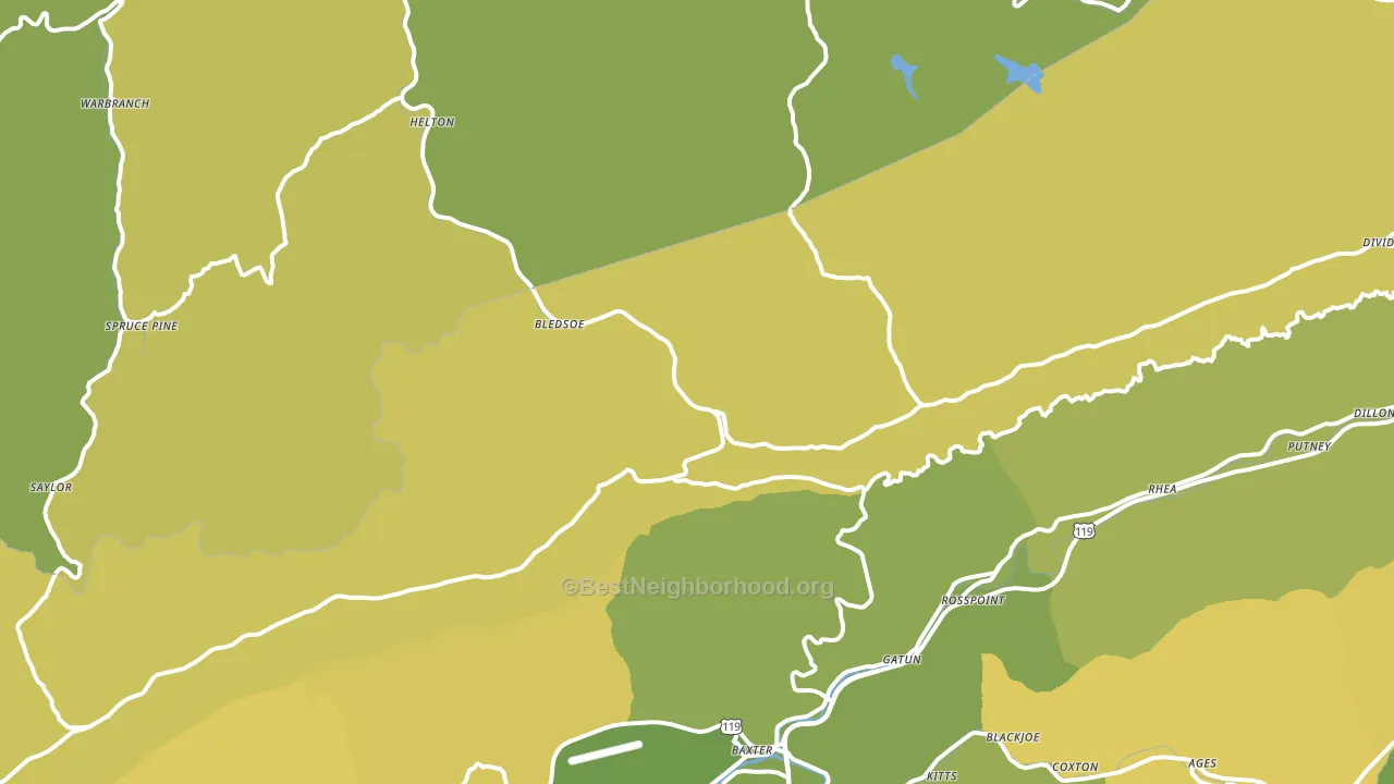 40810, KY block-group voter-turnout map