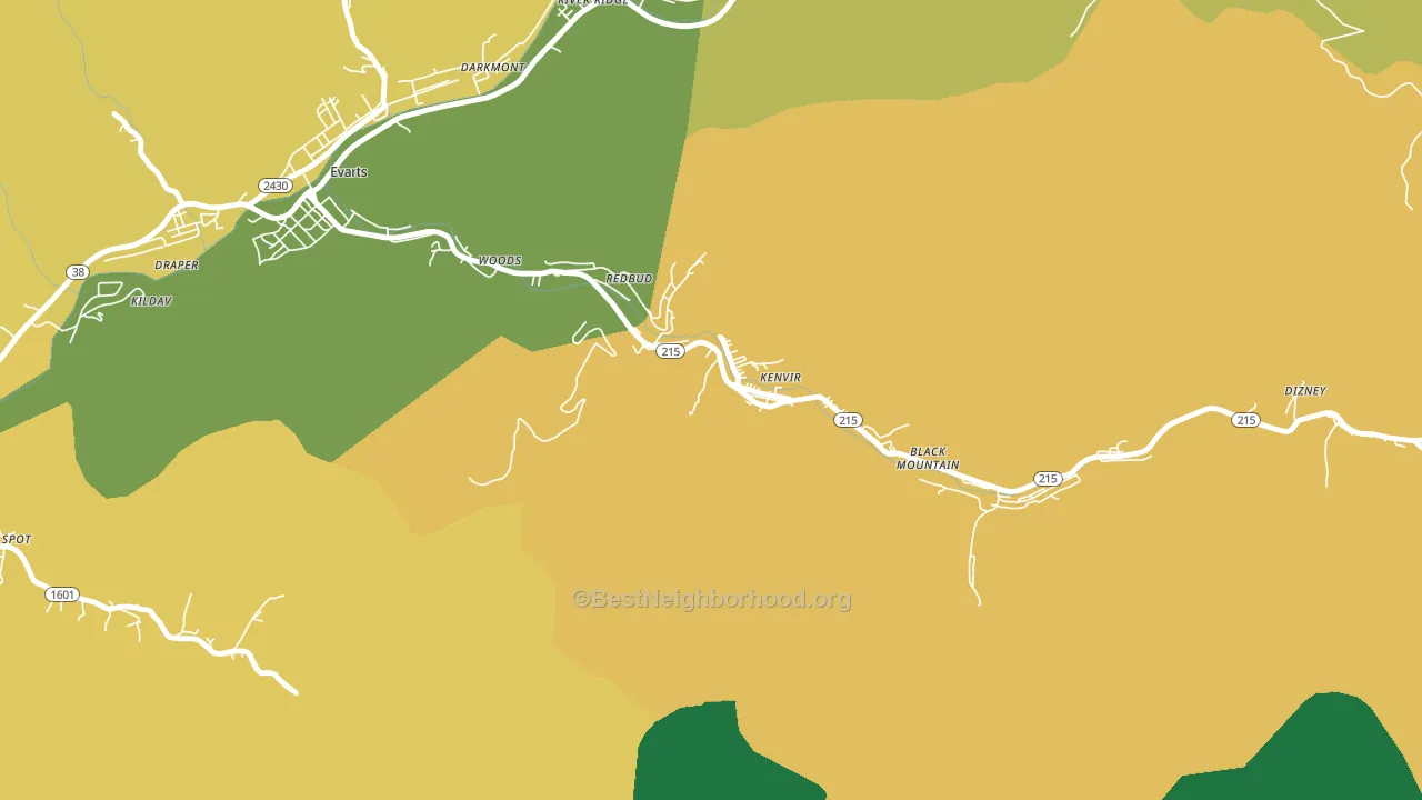 40847, KY block-group voter-turnout map