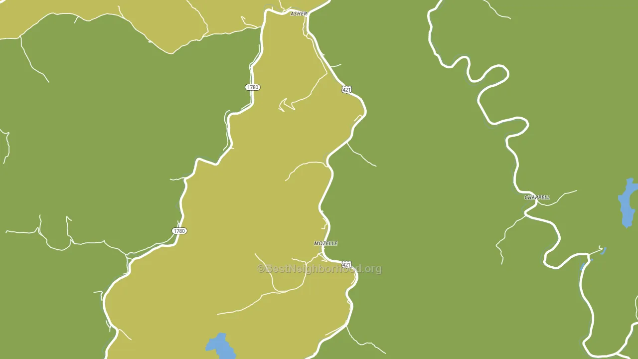 40858, KY block-group voter-turnout map
