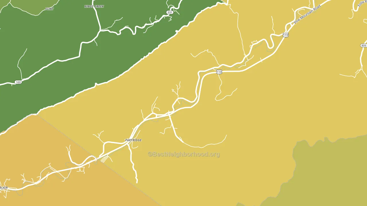 40862, KY block-group voter-turnout map