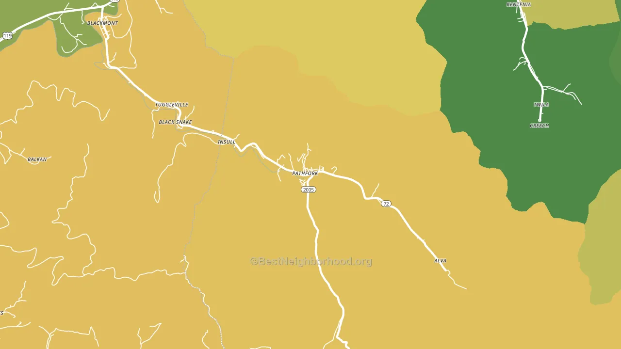 40863, KY block-group voter-turnout map