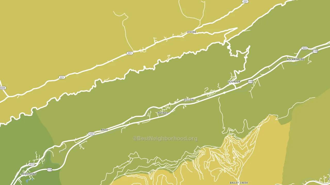 40865, KY block-group voter-turnout map