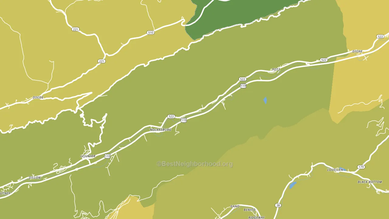 40870, KY block-group voter-turnout map