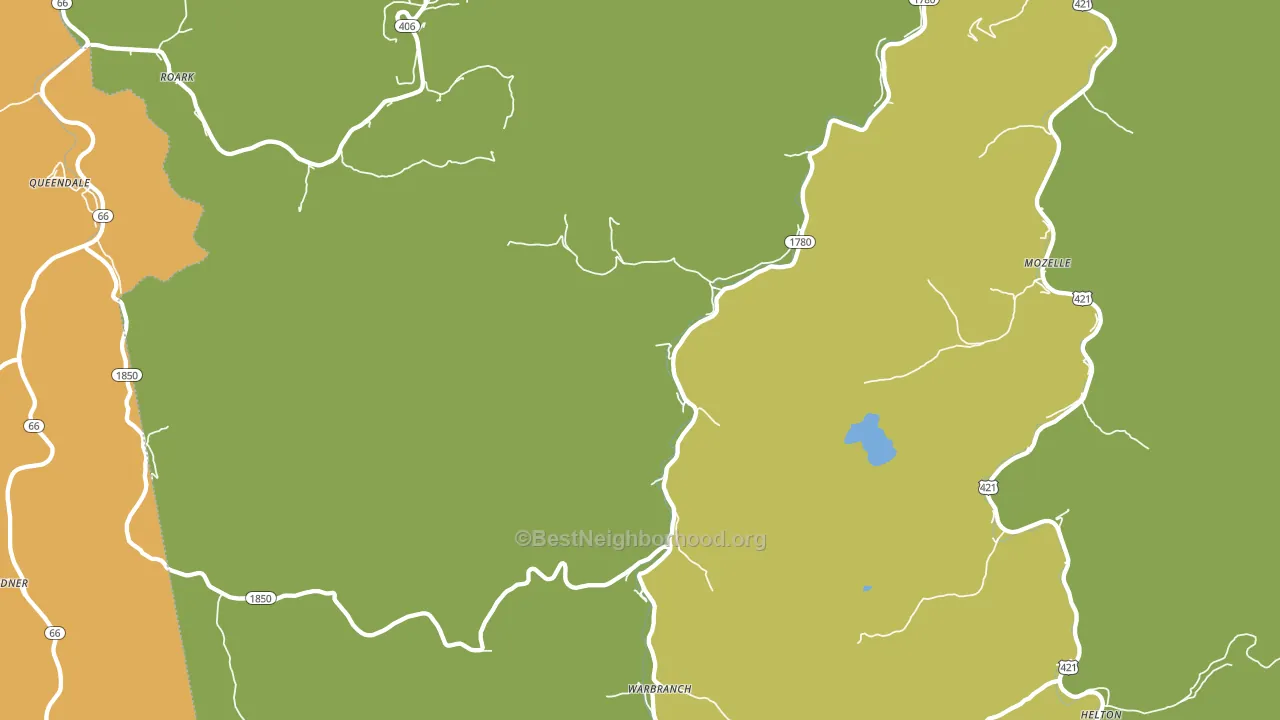 40874, KY block-group voter-turnout map