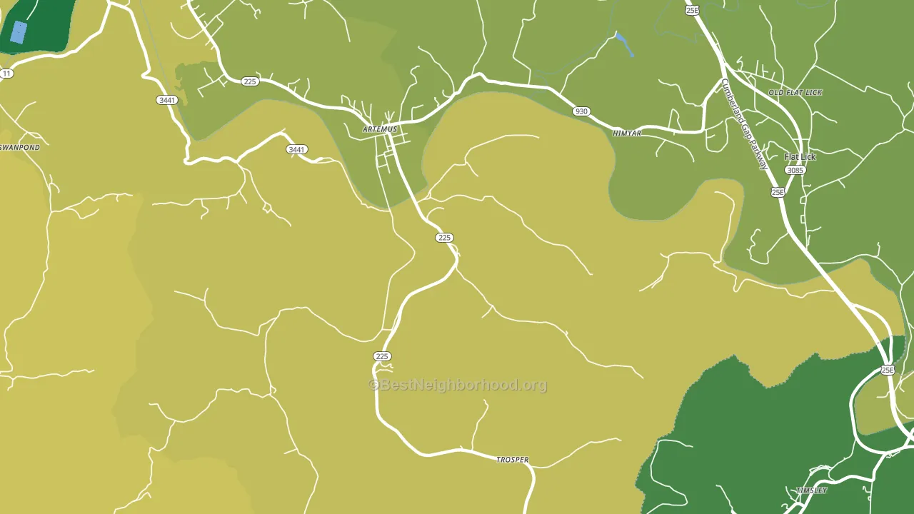 40903, KY block-group voter-turnout map