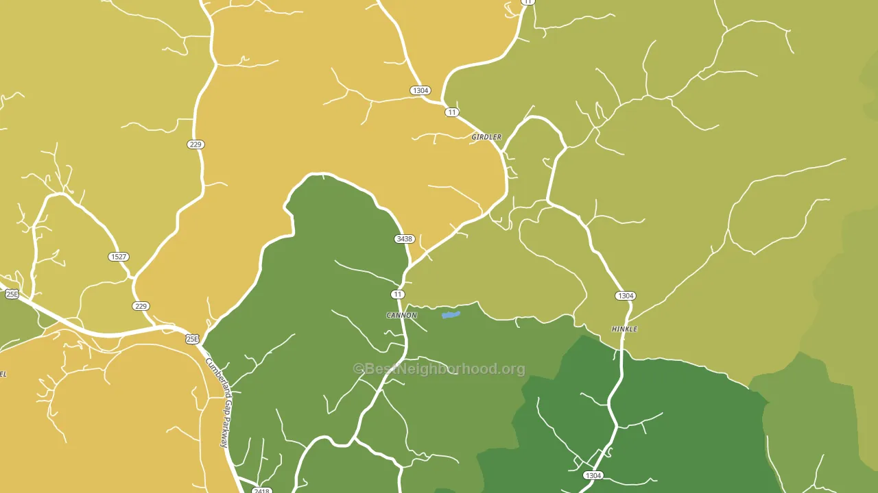 40923, KY block-group voter-turnout map