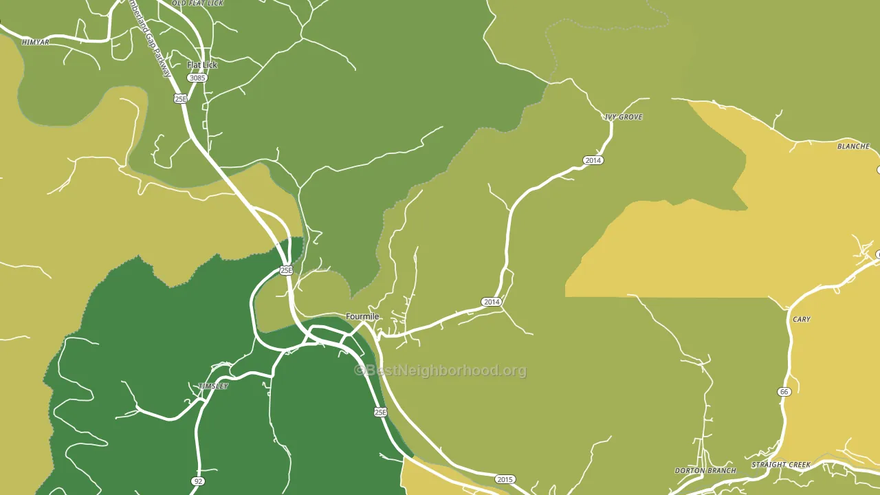 40939, KY block-group voter-turnout map